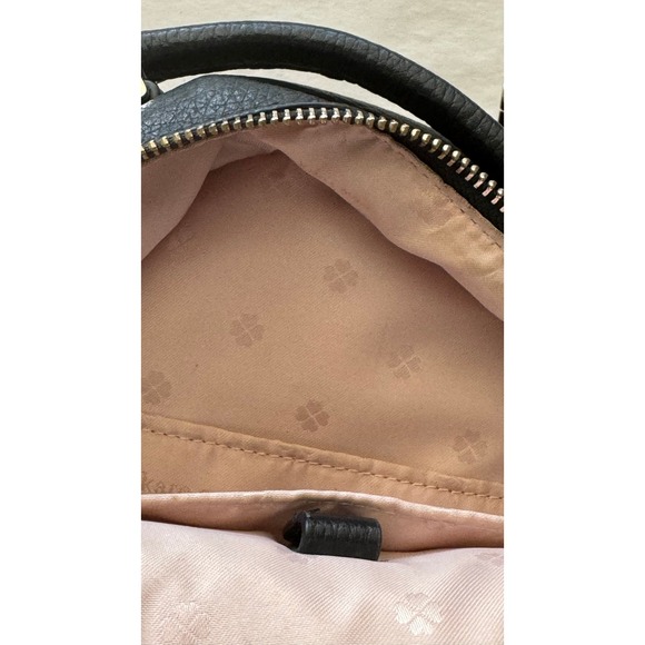 Kate Spade New York Black Pebbled Leather Mini Backpack Gold Logo J183 main image 6